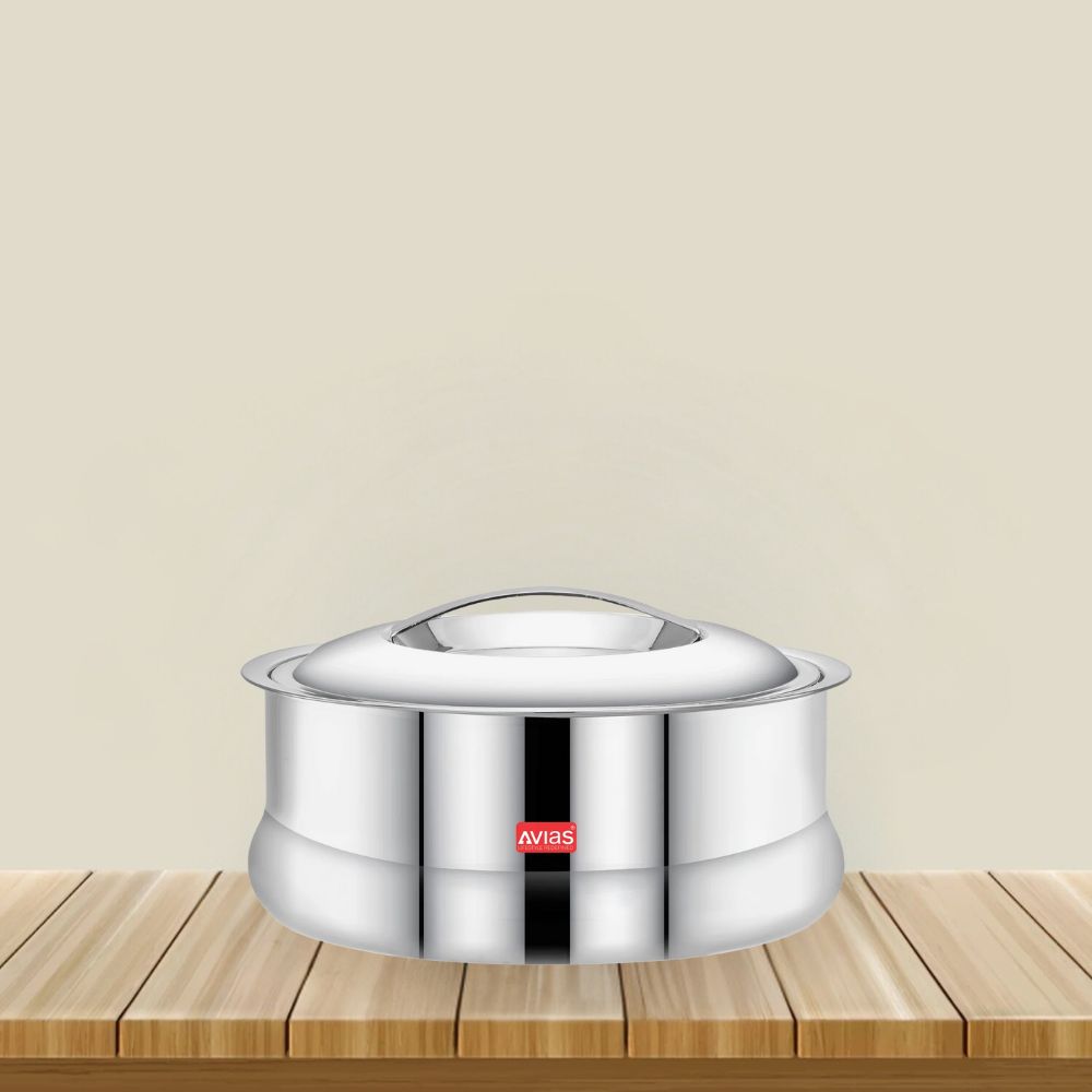 AVIAS Ruby Stainless Steel Casserole | Silver | 1 Pc