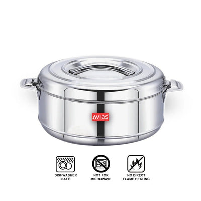 AVIAS Astra Casserole Set | Silver | Set of 3 Pcs