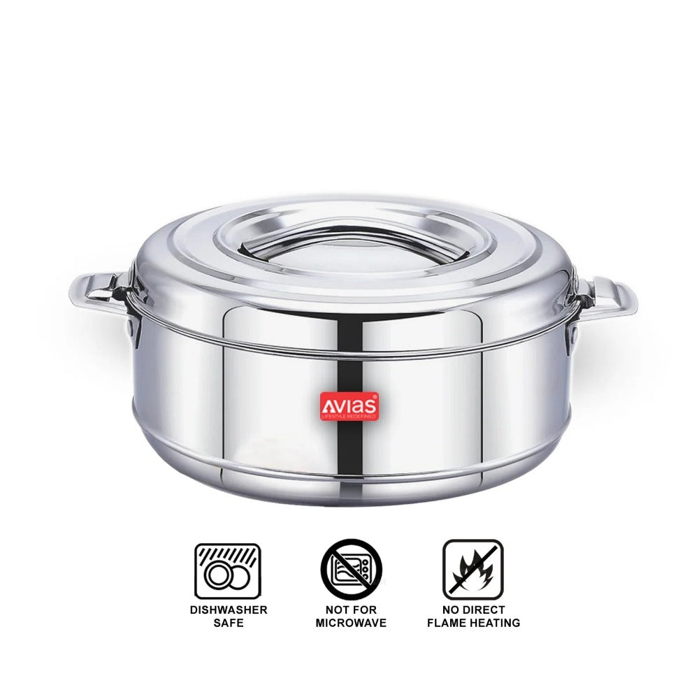 AVIAS Astra Casserole Set | Silver | Set of 2 Pcs