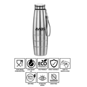 AVIAS Office Freshia H4 Tiffin with 4 Container + Premia Stainless Steel 1000 ML Bottle | Insulated Jacket | Set of 5 Pcs