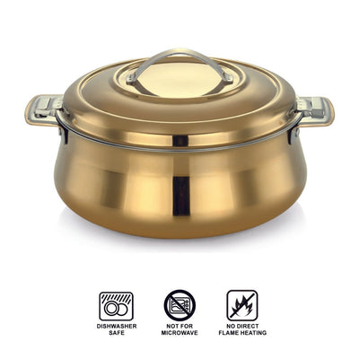 AVIAS Riara Stainless Steel Casserole Set | Golden | Set of 2 Pcs