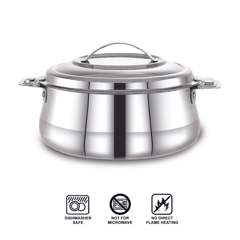 AVIAS Riara Stainless Steel Casserole Set | Silver | Set of 2 Pcs