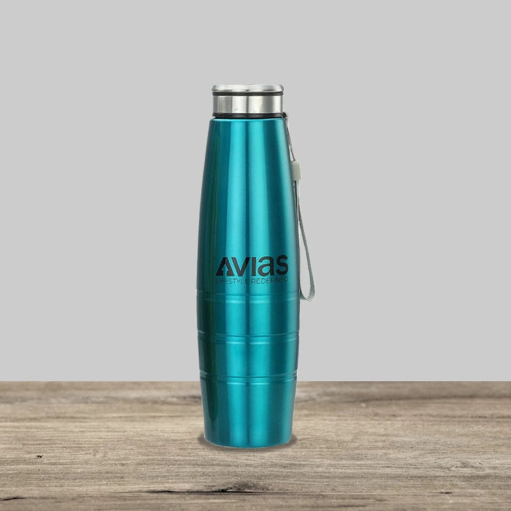 AVIAS Premia Stainless Steel Color 1000ml Water Bottles | Set of 3 Pcs