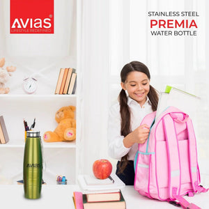 AVIAS Premia Stainless Steel Color 1000ml Water Bottles | Set of 3 Pcs