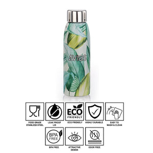 AVIAS Avio Printed Stainless Steel 500 ML Baby  Water Bottles | Set of 3 Pcs