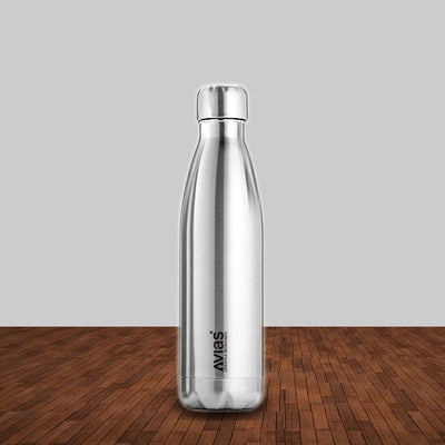 AVIAS Evita Premium Stainless Steel Vacuum Insulated Flask Water Bottel | Silver | 1 Pc