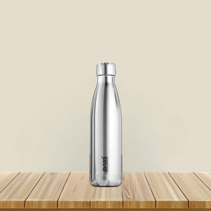 AVIAS Evita Premium Stainless Steel Vacuum Insulated Flask Water Bottel | Silver | 1 Pc
