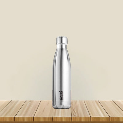 AVIAS Evita Premium Stainless Steel Vacuum Insulated Flask Water Bottel | Silver | 1 Pc