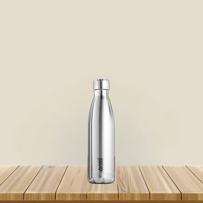 AVIAS Evita Premium Stainless Steel Vacuum Insulated Flask Water Bottel | Silver | 1 Pc