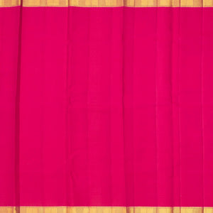 Pink Handloom Kanchipuram Silk Saree With Floral Stripes