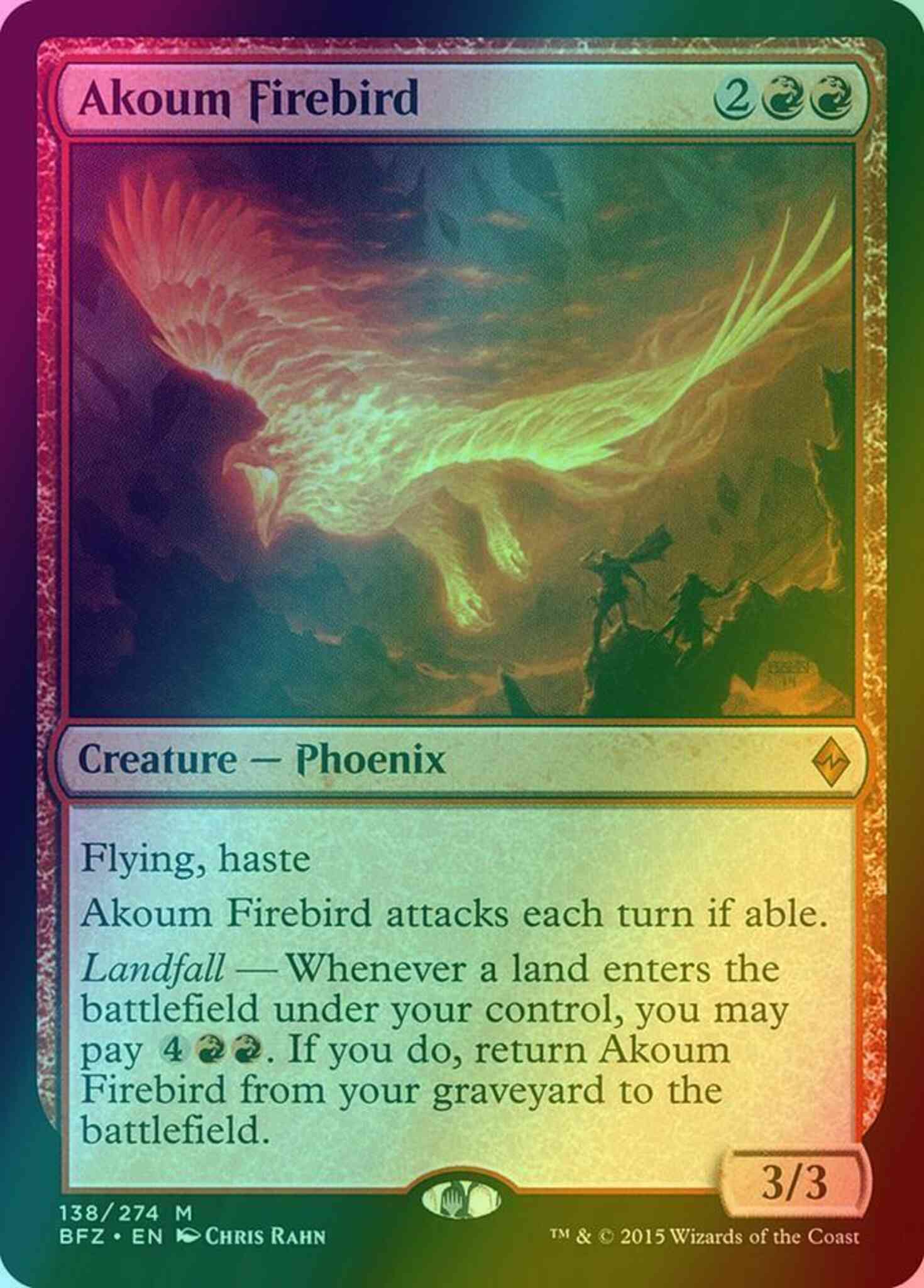 Akoum Firebird [138] [Battle for Zendikar] [Foil]