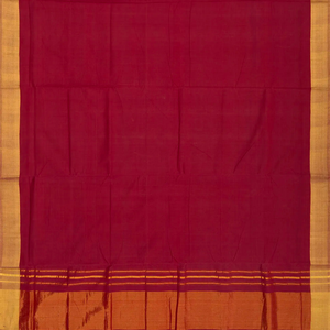 Pink Mangalagiri Cotton Saree With Contrast Zari Border