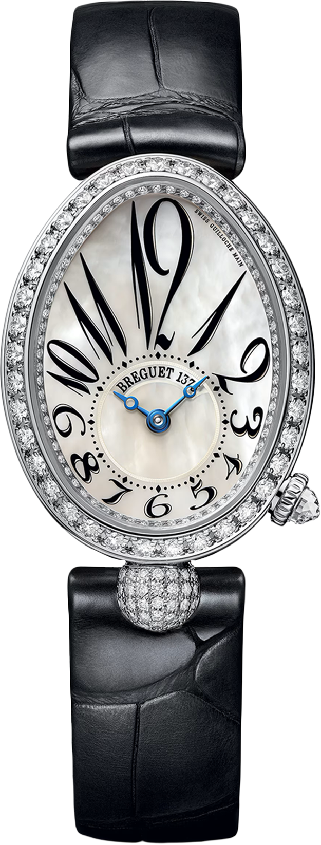 Breguet Reine De Naples Black Strap 33 mm for Women