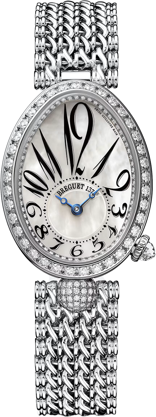 Breguet Reine De Naples Silver 33 mm for Women