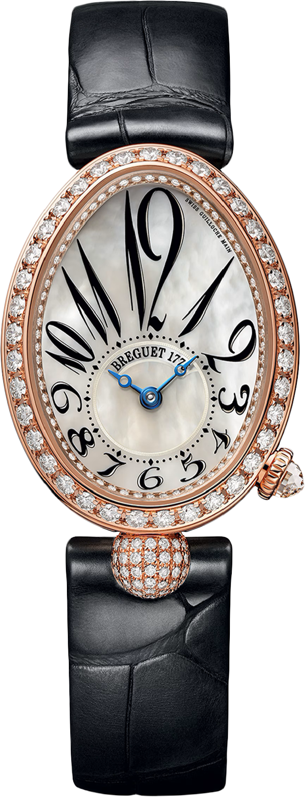 Breguet Reine De Naples Rose gold Chain 33 MM Watch for Women