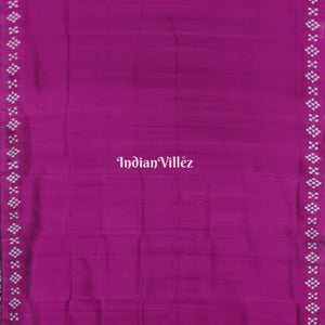Magenta Odisha Ikat Pasapali Contemporary Silk Saree