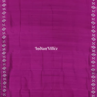 Magenta Odisha Ikat Pasapali Contemporary Silk Saree