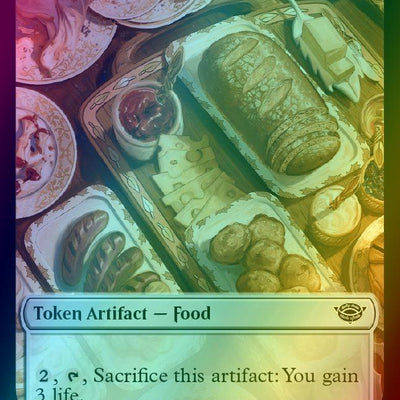 Ballistic Boulder Token (08) // Food Token (09) [The Lord of the Rings: Tales of Middle-earth: Tokens] [Foil]