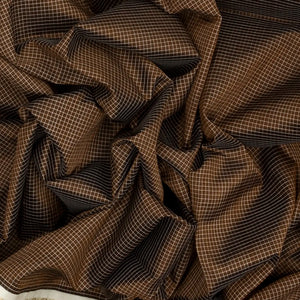 Dark Olive Handloom Silk Cotton Saree With Checks