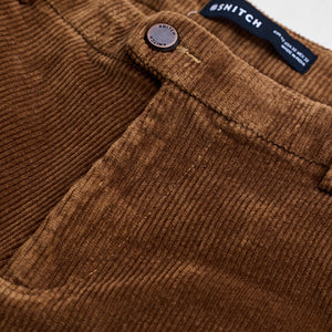 Brown Corduroy Slim Fit Trousers