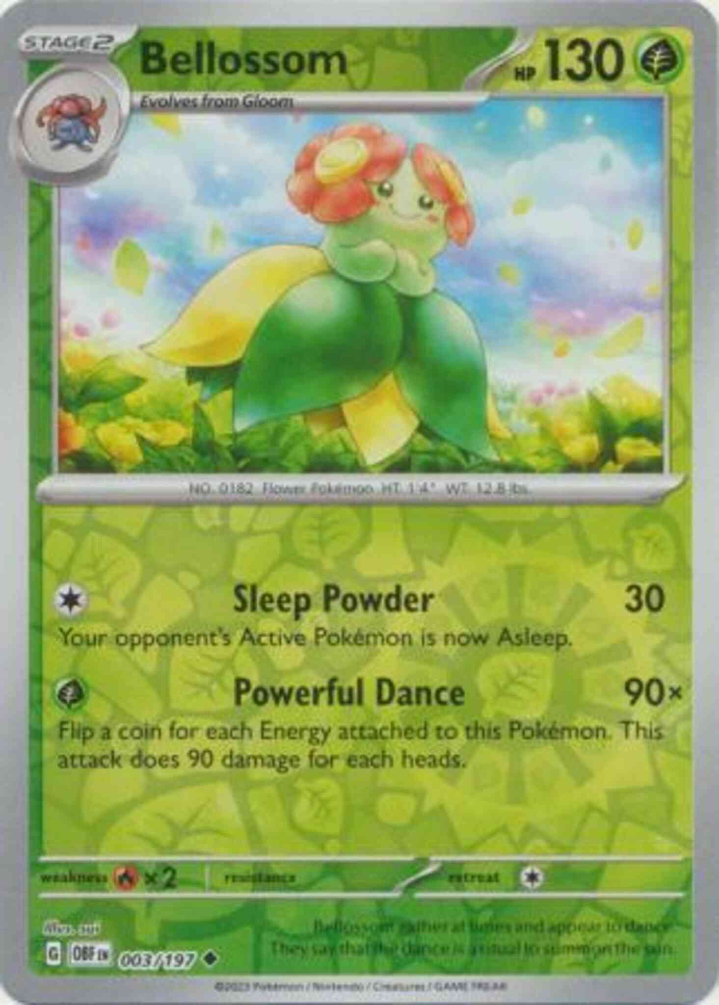 Bellossom - 003/197 - Uncommon [sv03-003] [Reverse Holo]