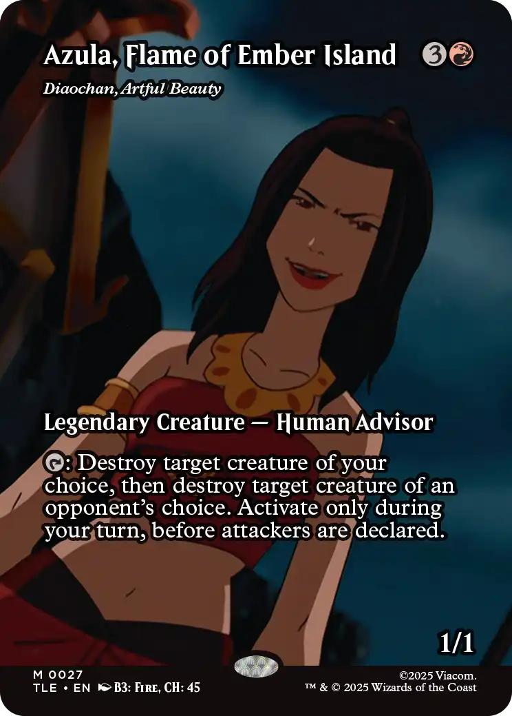 Azula, Flame of Ember Island - Diaochan, Artful Beauty [27] [Borderless] [Source Material] [Avatar: The Last Airbender Eternal] [Non-Foil]