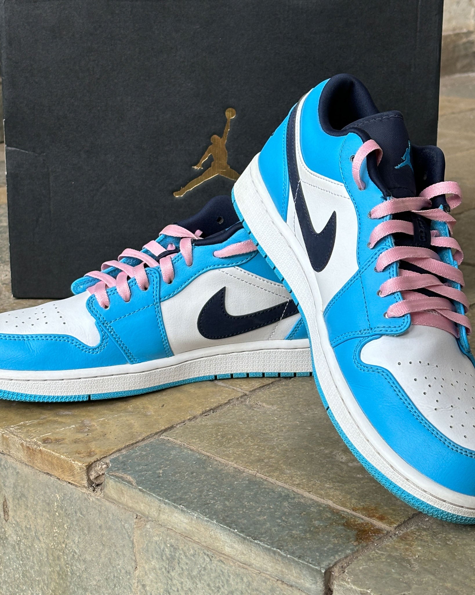 Nike Air Jordan 1 Low White / Powder Blue Obsidian