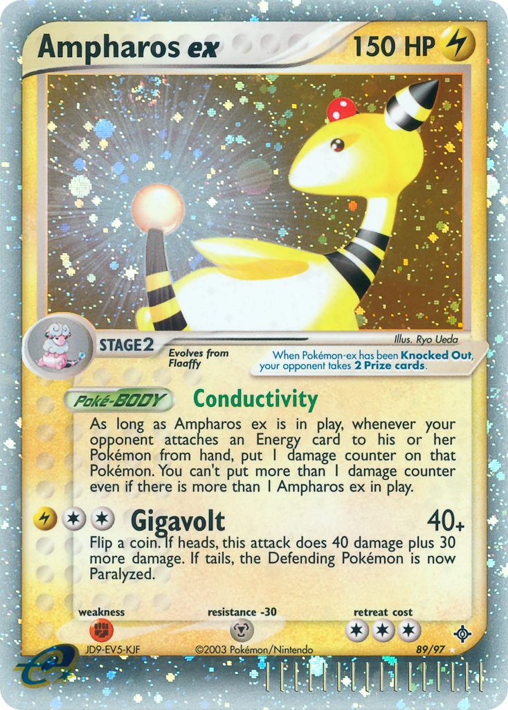Ampharos ex - 89/97 - Rare Holo EX
