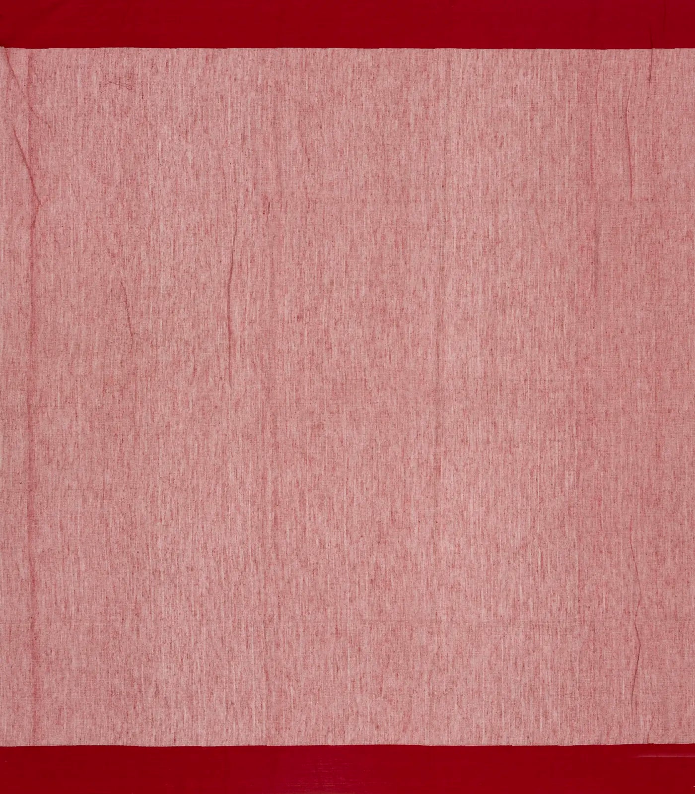 White Handloom Bengal Cotton Saree With Red Border