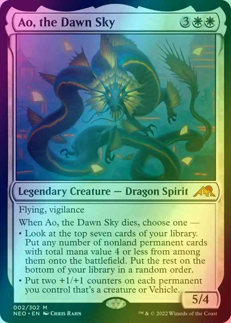 Ao, the Dawn Sky [2] [Kamigawa: Neon Dynasty] [Foil]