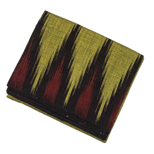 Olive Green Orissa Plain Cotton Saree With Tie & Dye And Temple Border