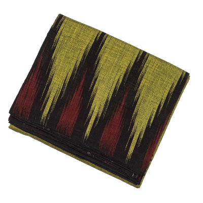 Olive Green Orissa Plain Cotton Saree With Tie & Dye And Temple Border