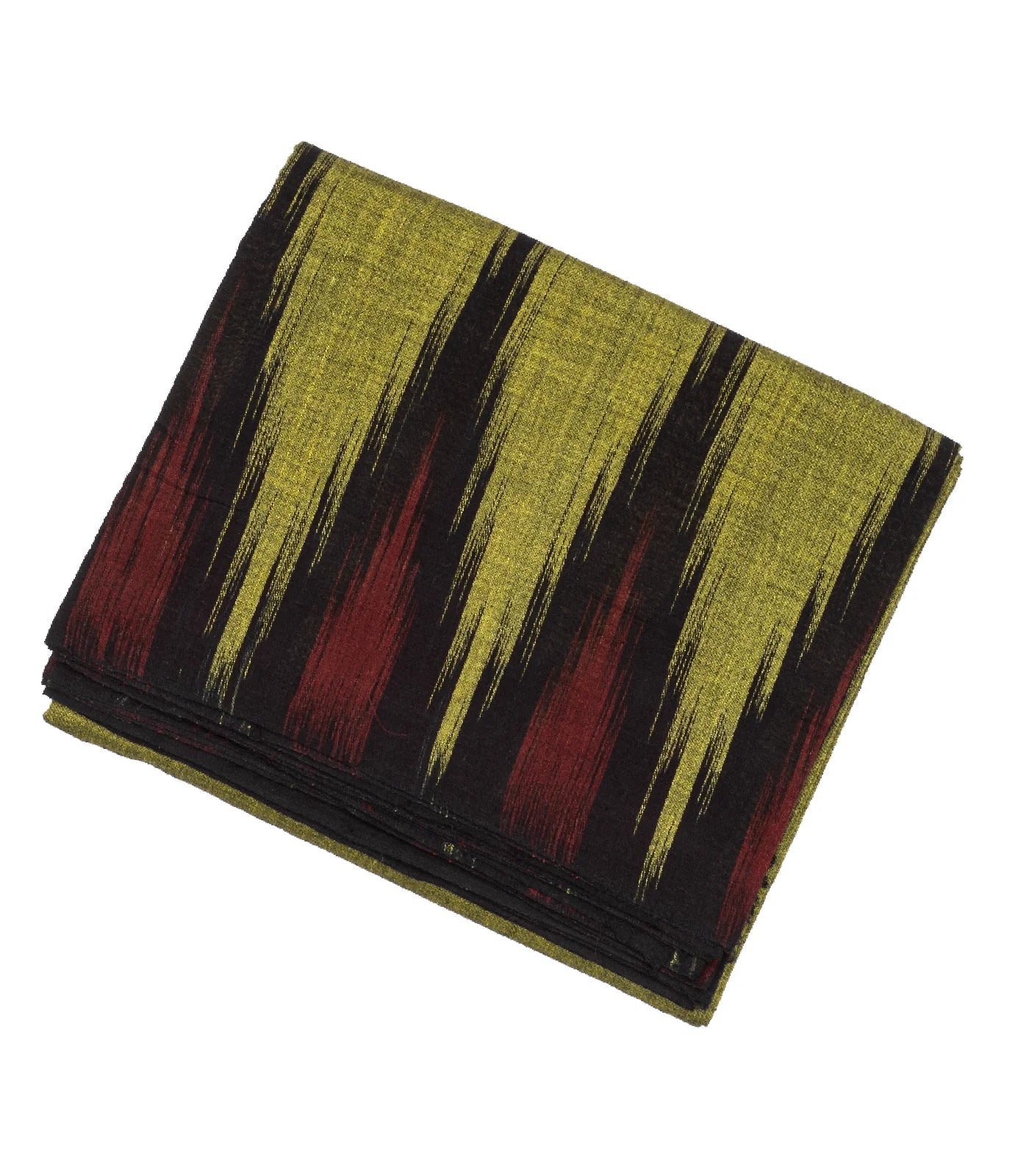 Olive Green Orissa Plain Cotton Saree With Tie & Dye And Temple Border