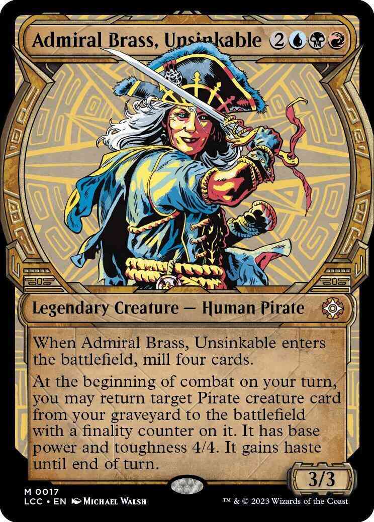 Admiral Brass, Unsinkable [17] [Legends of Ixalan Showcase] [The Lost Caverns of Ixalan: Commander] [Non-Foil]