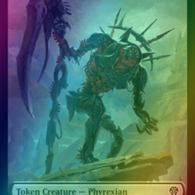 Beast Token (16) // Phyrexian Token (08) [DMU/DMU Set Symbol] [Dominaria United: Tokens] [Foil]