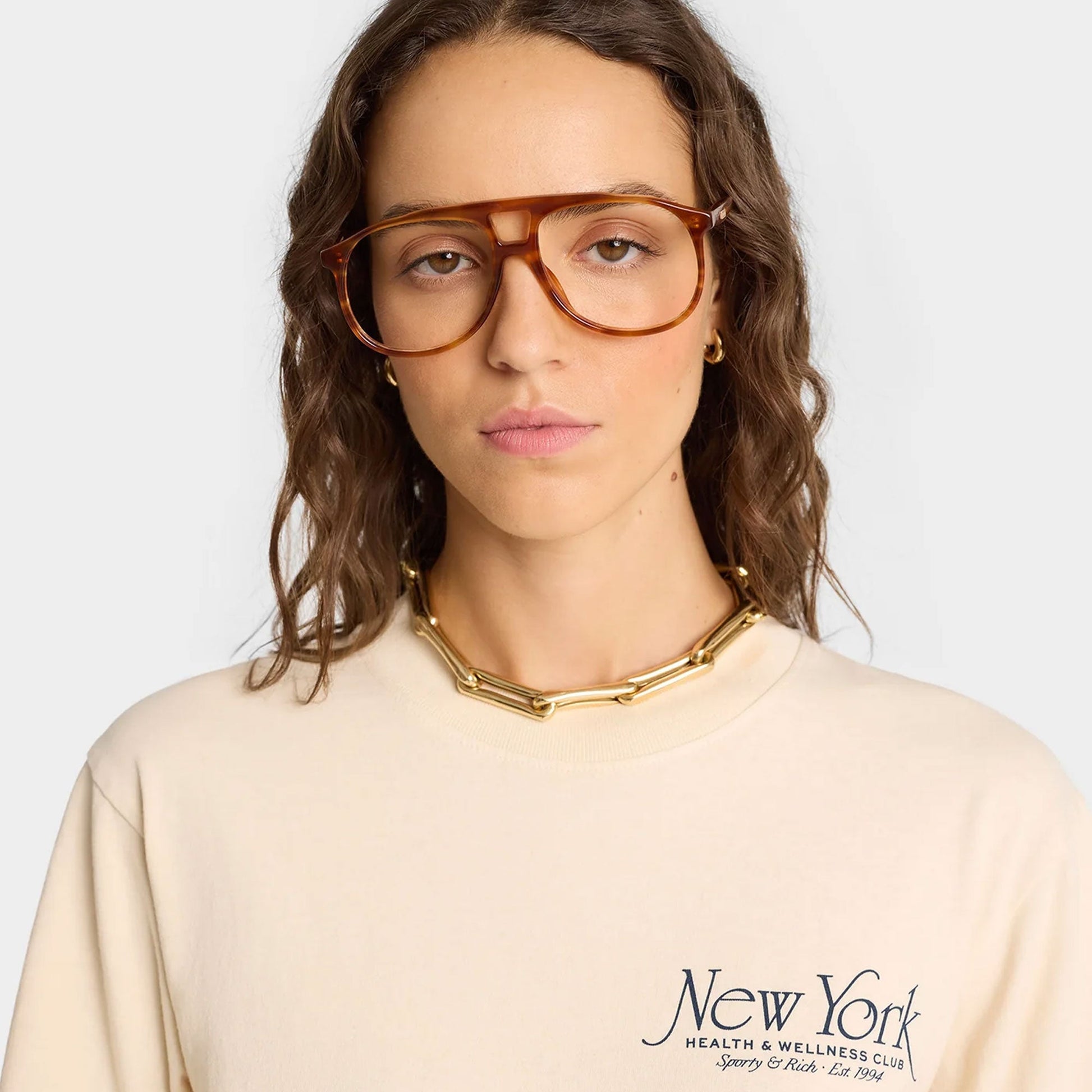 SPORTY & RICH | NY 94 T-SHIRT { CREAM