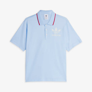 ADIDAS ORIGINALS | WALES BONNER SHORT SLEEVE POLO SHIRT { GLOW BLUE