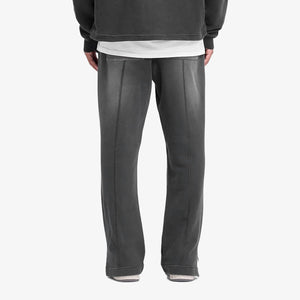 REPRESENT | STEPPED HEM SWEATPANTS { STAINED BLACK