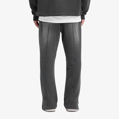 REPRESENT | STEPPED HEM SWEATPANTS { STAINED BLACK