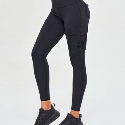 Free to Lead Cargo Fitness Leggings - Black