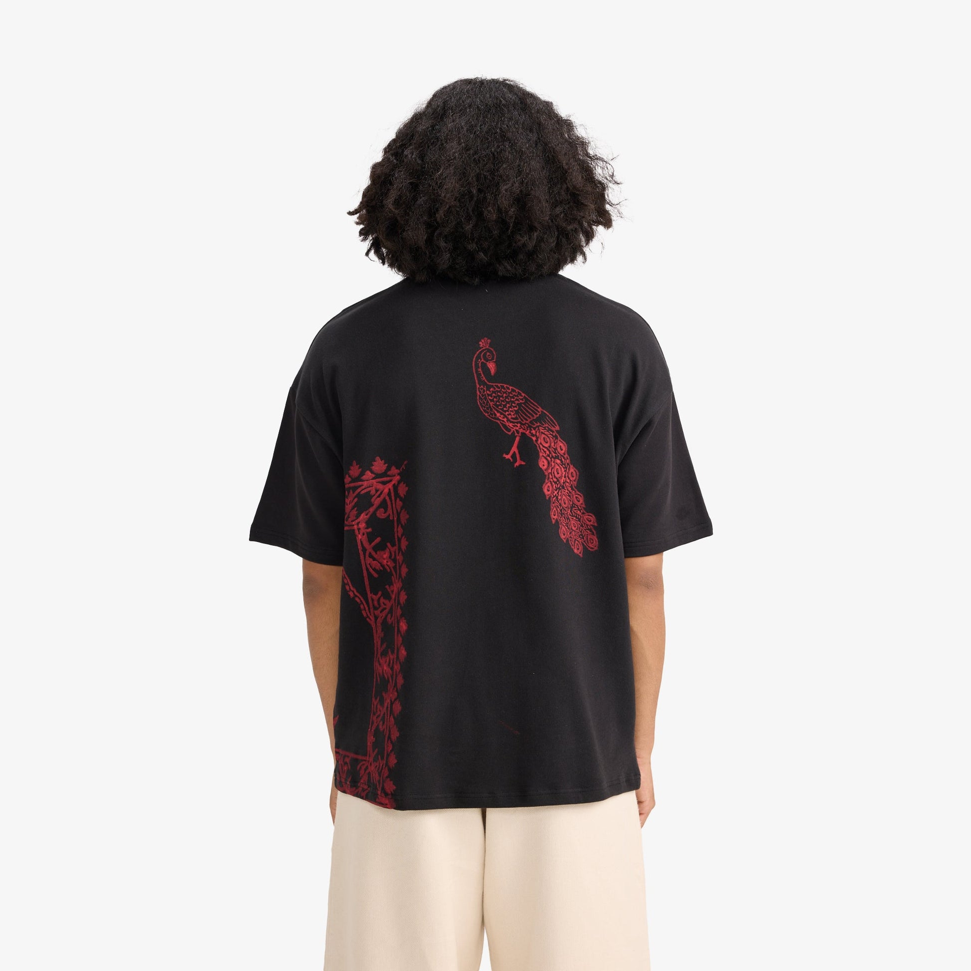 F A R A K | BY MY SIDE BLOCK PRINT T-SHIRT { BLACK/BLACK