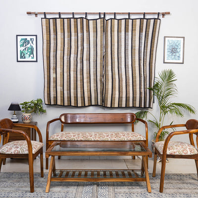 Beige - Madur Grass Window Curtain of Midnapore (5 x 4 feet)