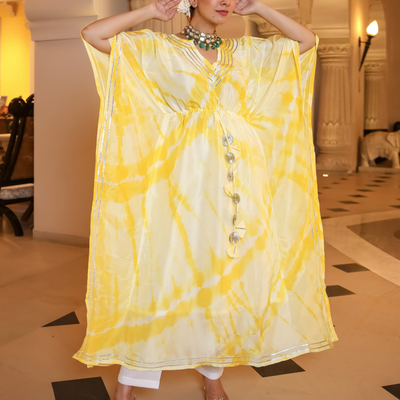 Mango Curve Tie Dye Kaftan Set