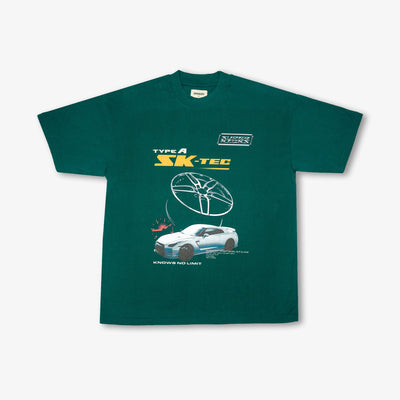 Superkicks | ALLOY WHEELS TEE  { DARK GREEN