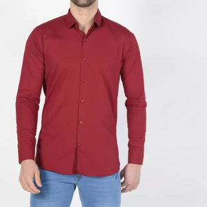 Combo of 4 Cotton Shirt for Man (Navy Blue, Pista , Light Pink and, Red )