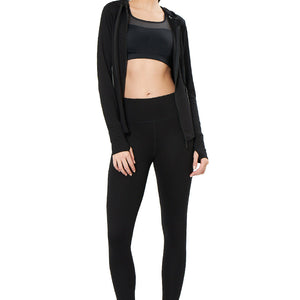 Flaunt Hoodie Full Sleeve Active Jacket - Jet Black