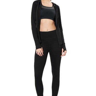 Flaunt Hoodie Full Sleeve Active Jacket - Jet Black