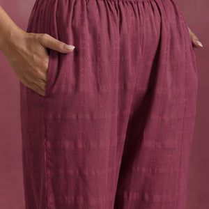 trueBrowns Mauve Cotton Dobby Co-ord set