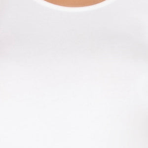 Broad Strapped Body Hugging Cotton Tank Top (Pack of 2) - Nude-White