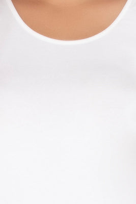 Broad Strapped Body Hugging Cotton Tank Top (Pack of 2) - Nude-White